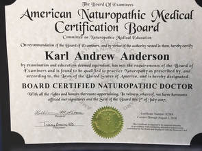 American Naturopathic Medical Certification 